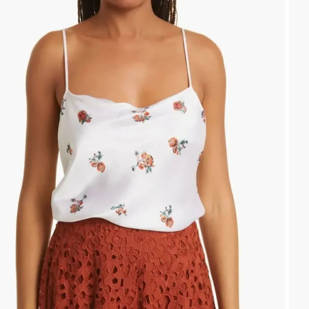 Vince Silk Cami Floral Top Blouse size L New